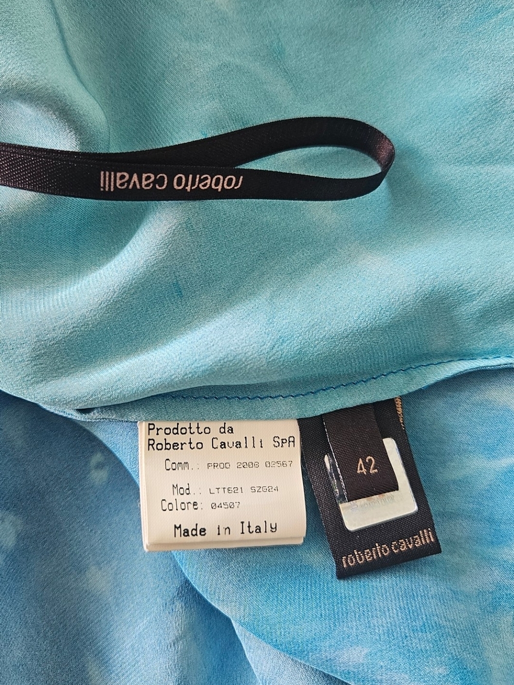 Roberto Cavalli Light Blue Silk Top - Roberto Cavalli